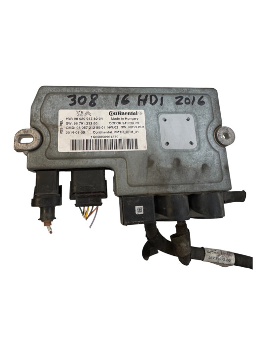 CONDENSADOR Y CENTRALITA STARP STOP PEUGEOT 308 1.6 HDI 2016